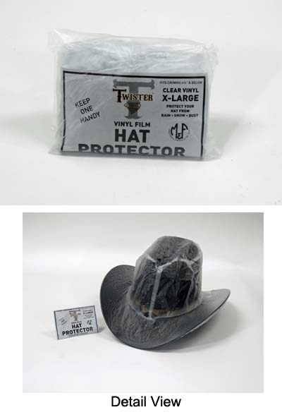 Clear Western Hat Cover 