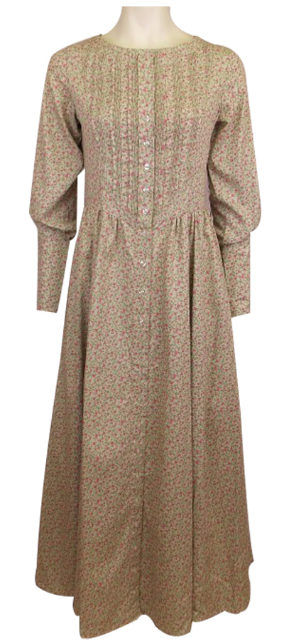 Frontier Classics Pioneer Woman Dress - Green Floral, - Ladies' Old West  Ensembles