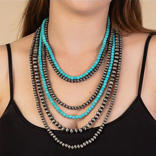 Layered Beaded Necklace/ Earring Set