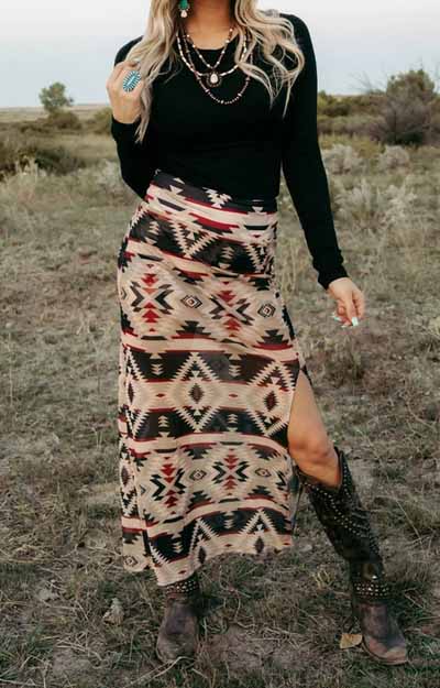 Santa Fe Slit Skirt