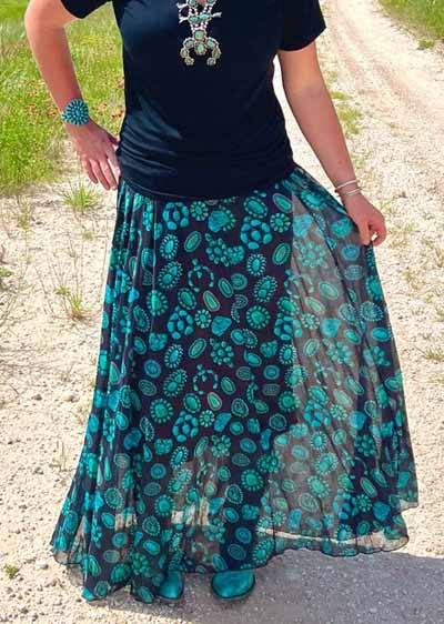 Concho Maxi Skirt