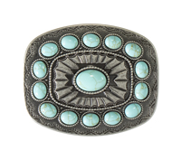 [Blazin Roxx  Turquoise Stone Buckle]