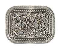 [Blazin Roxx  Rectangle Floral Filigree Buckle]