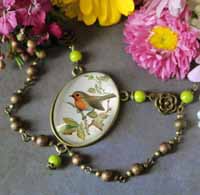 [Divine Iguana Vintage Robin Necklace]