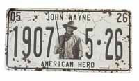 [ John Wayne License Plate - 1907]