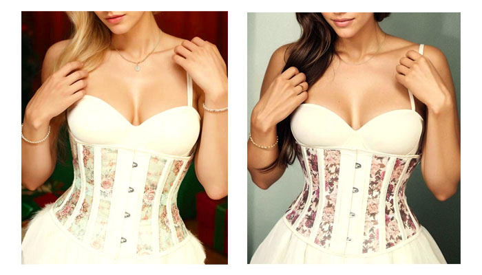 Victorian Floral Mesh Corset