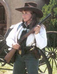 Claudia Feather in Old West attire